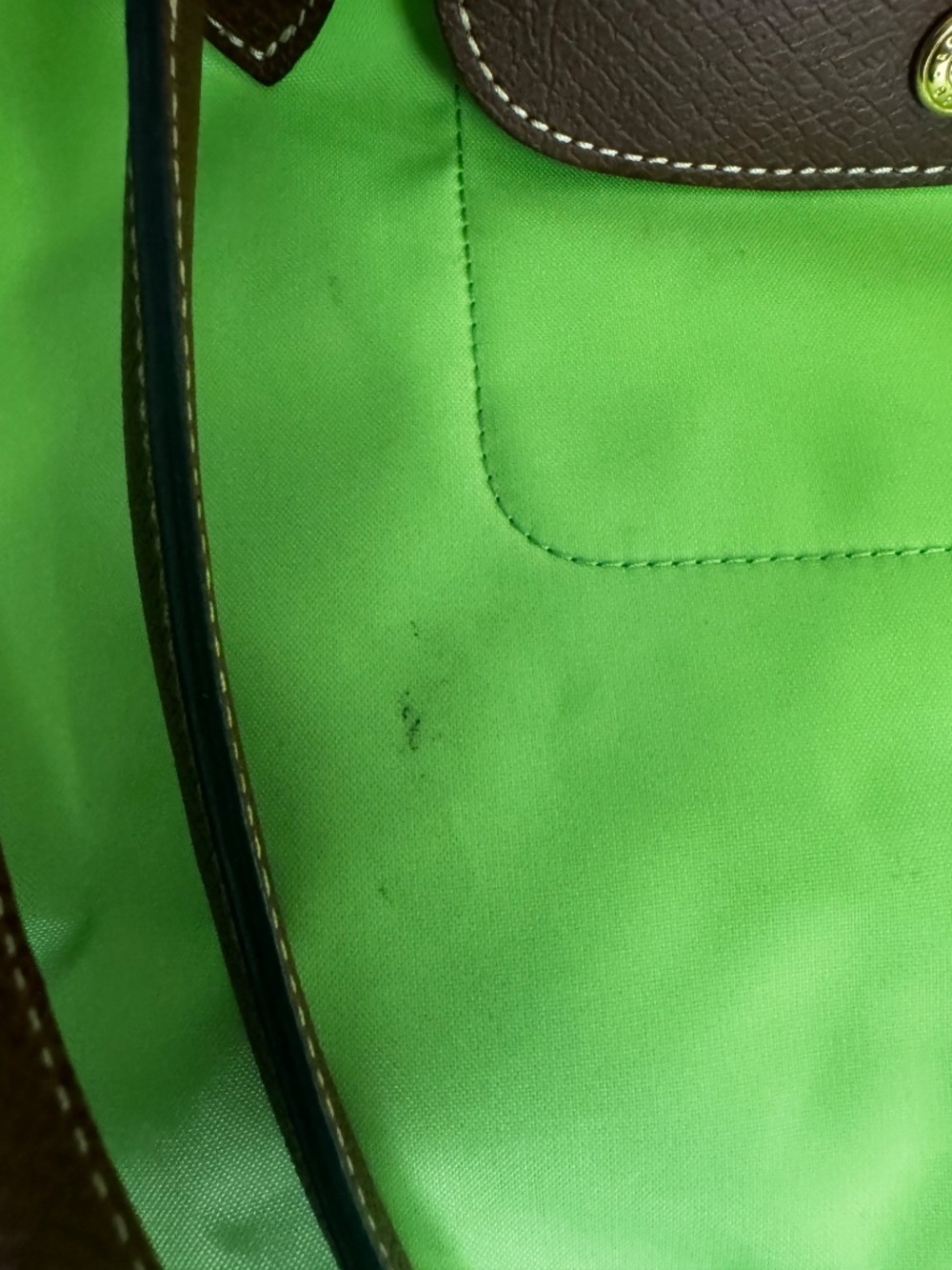 Longchamp Le Pilage M Tote Key Lime Green - Picture 6 of 16